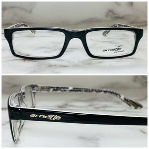 Arnette Rectangular Black And White Eyeglasses Glasses Frames NWOT